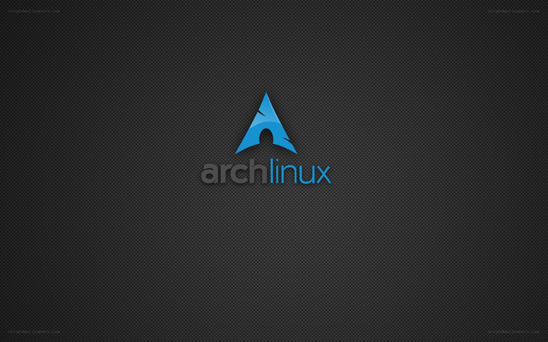 Arch Linux logo on dark background
