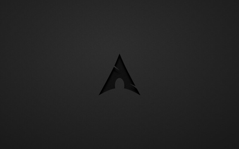 Arch Linux logo on dark background