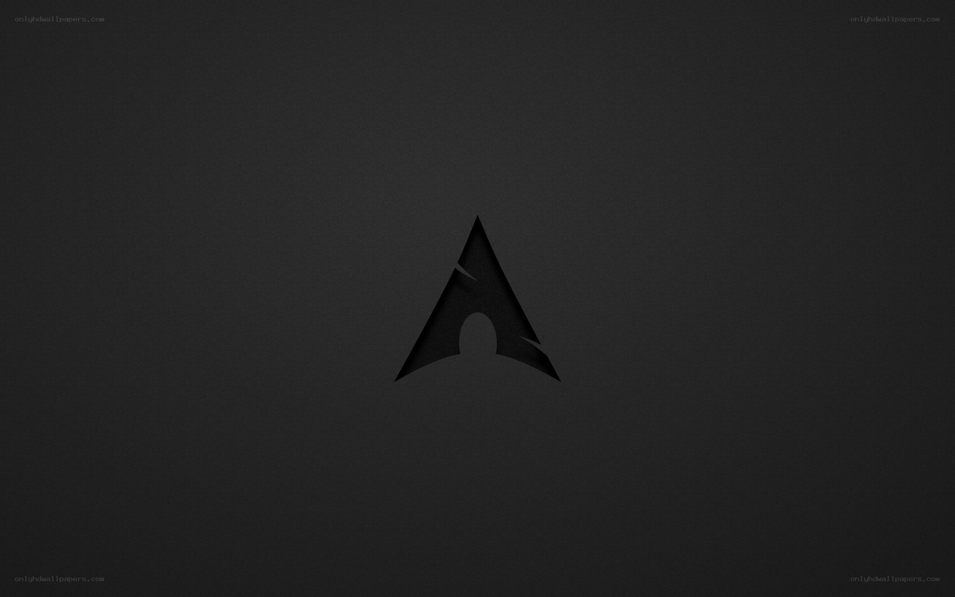 Arch Linux logo on dark background