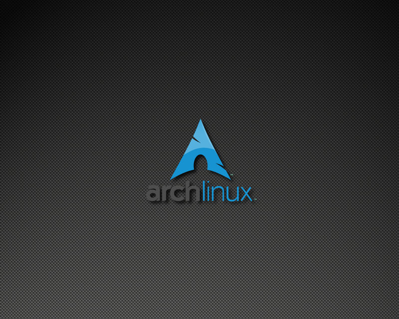 Arch Linux logo on dark background