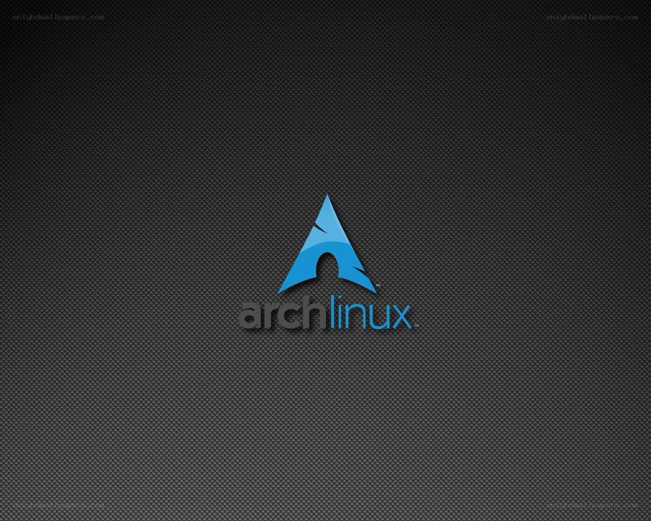 Arch Linux logo on dark background