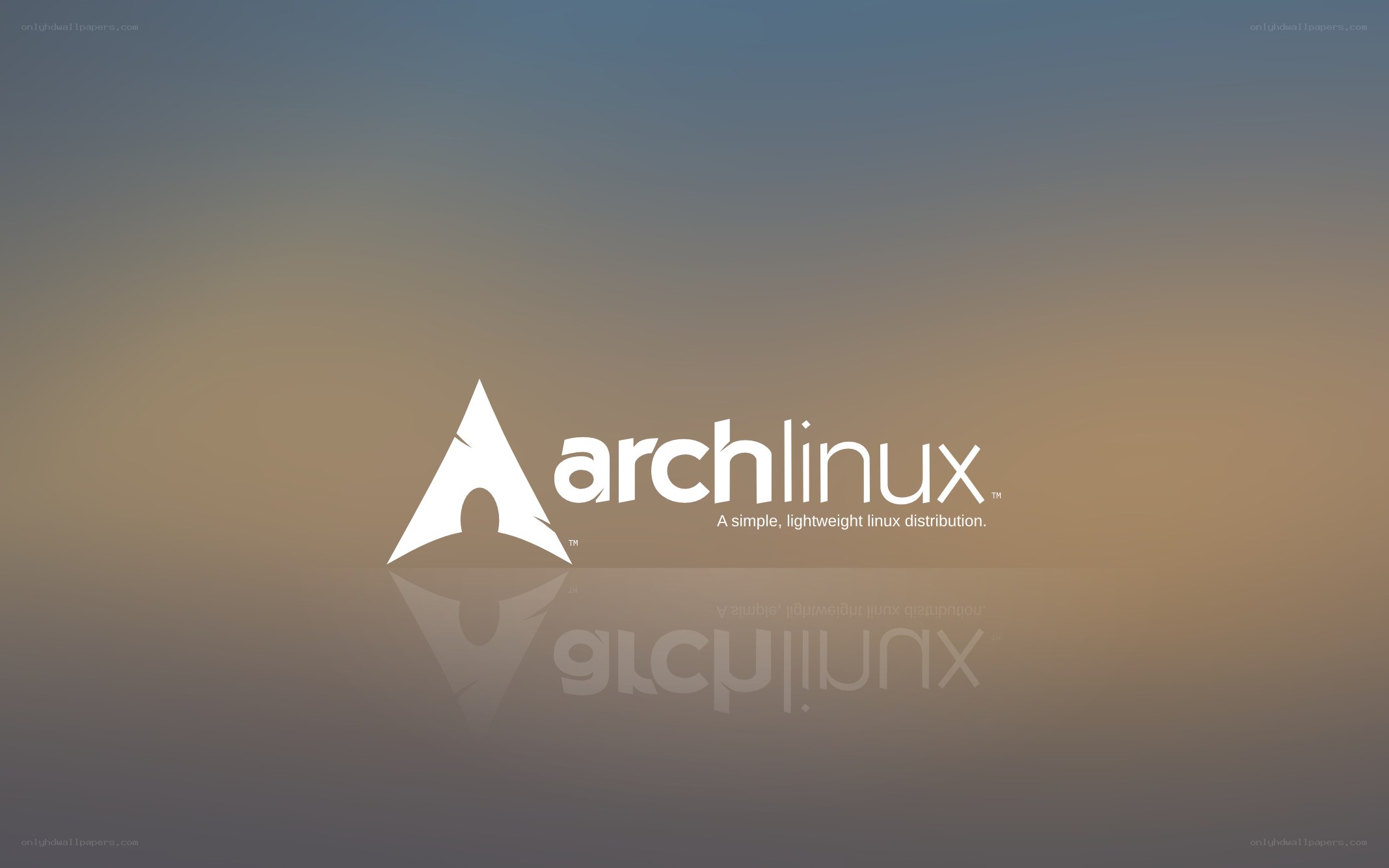 Arch Linux logo on gradient background