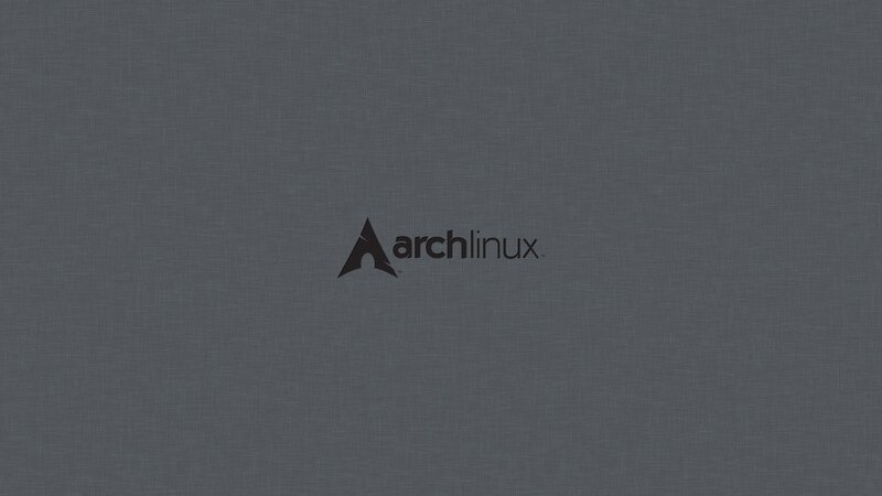Arch Linux logo on gray background