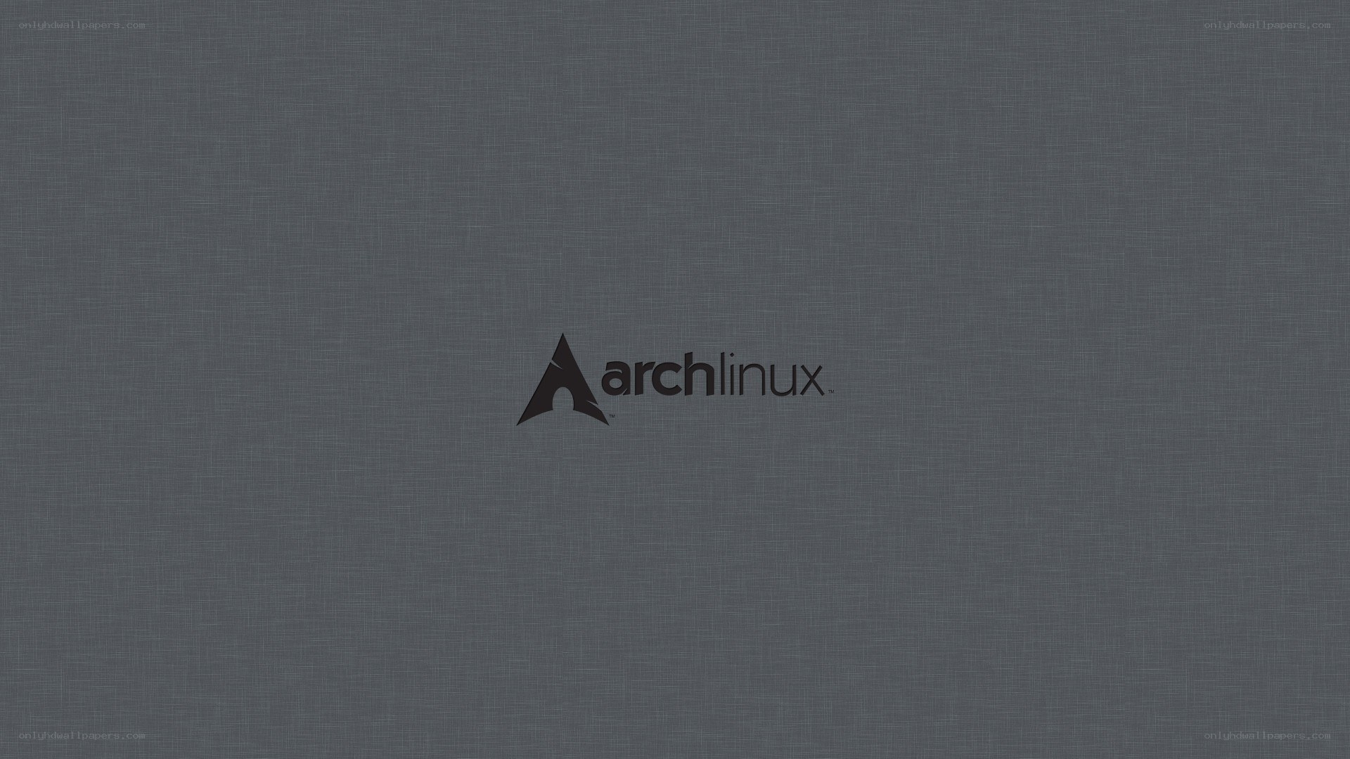 Arch Linux logo on gray background