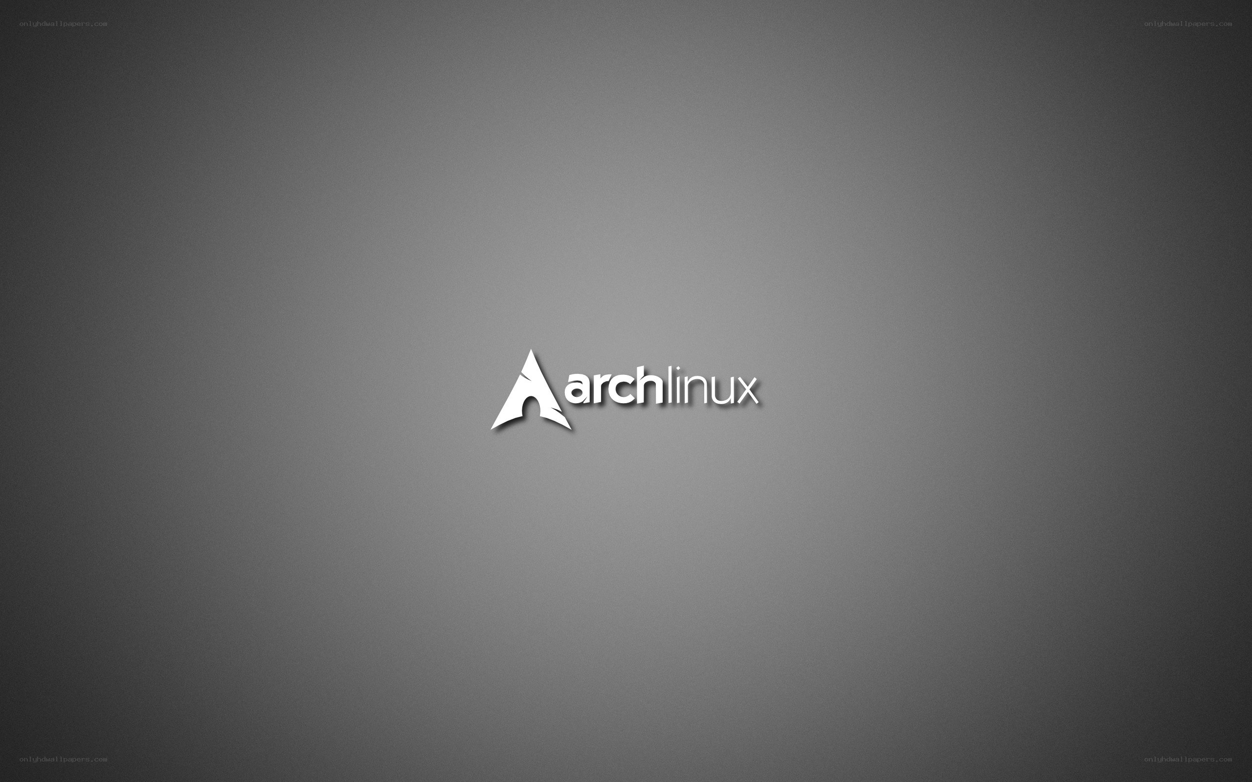 Arch Linux logo on gray background