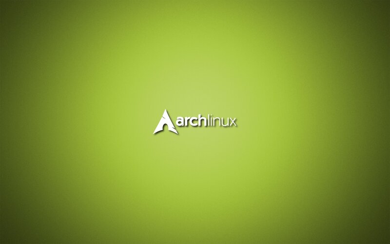 Arch Linux logo on green