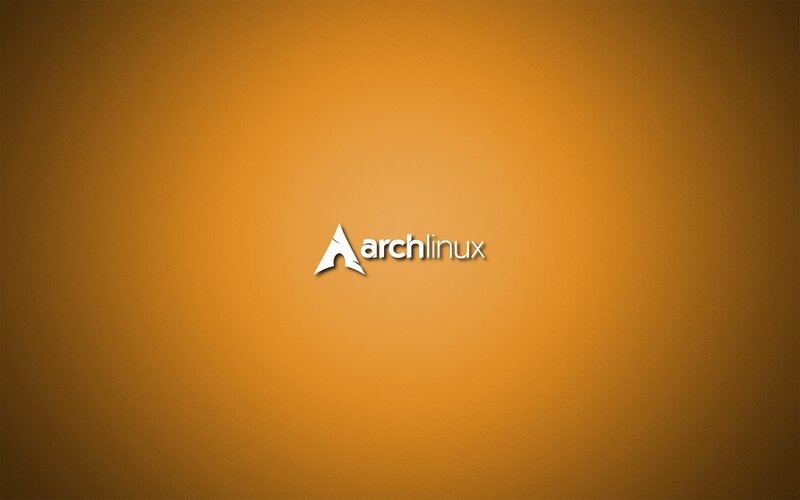 Arch Linux logo on orange background