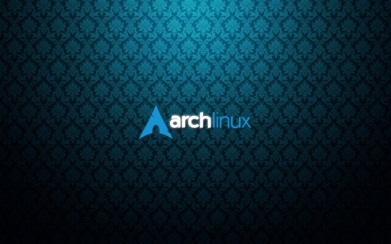 Arch Linux logo on patterned background