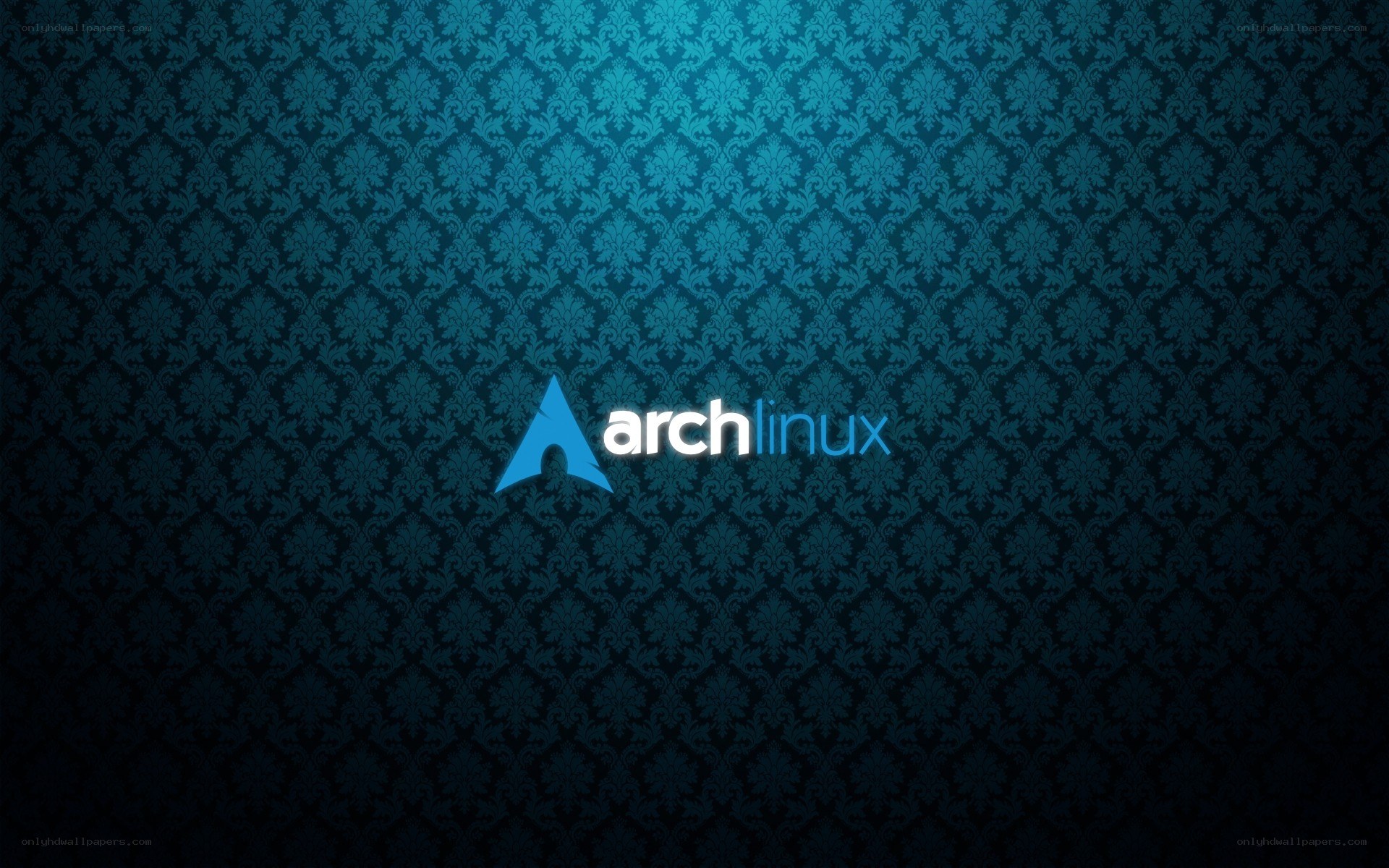 Arch Linux logo on patterned background