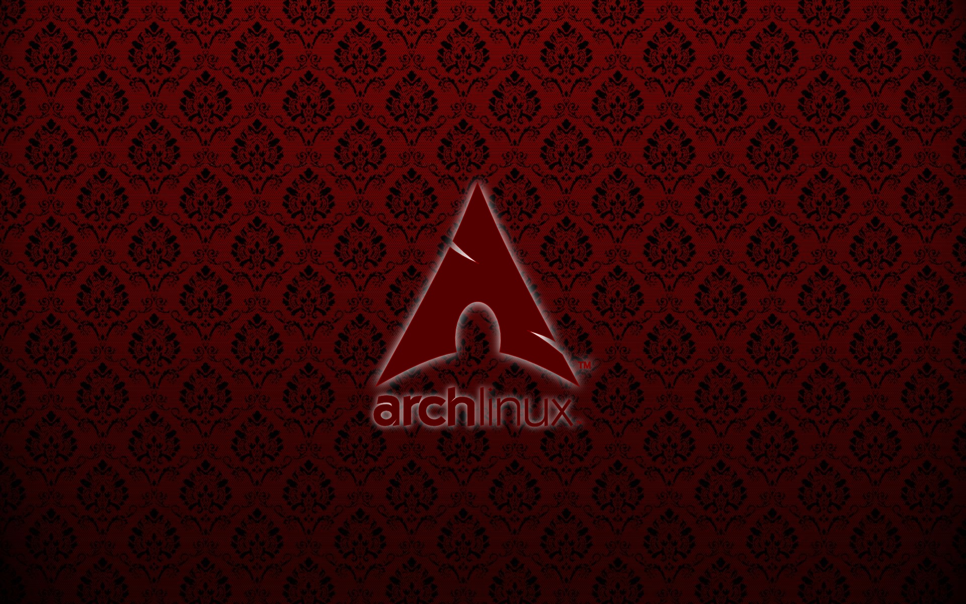 Arch Linux logo on patterned background