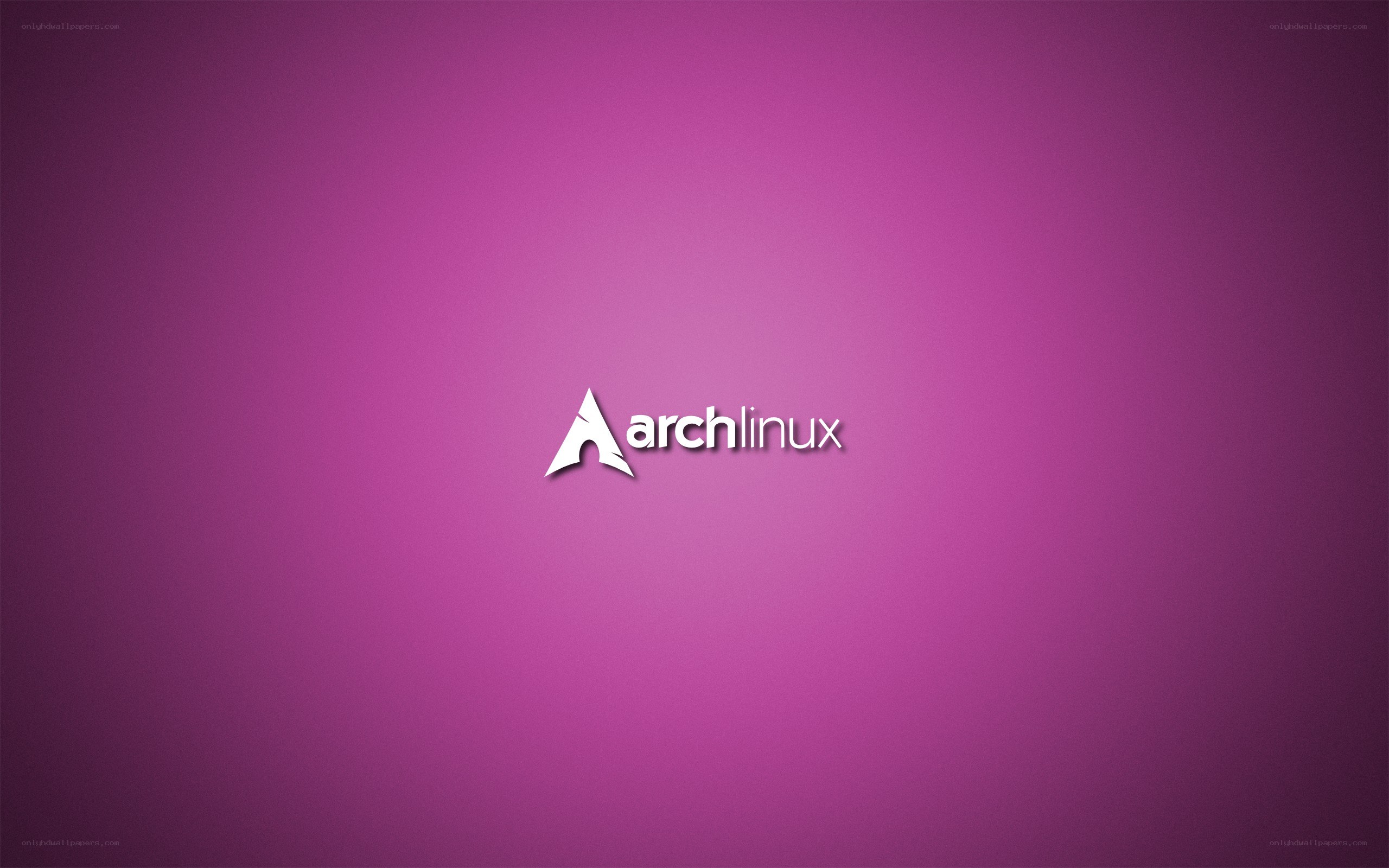 Arch Linux logo on purple