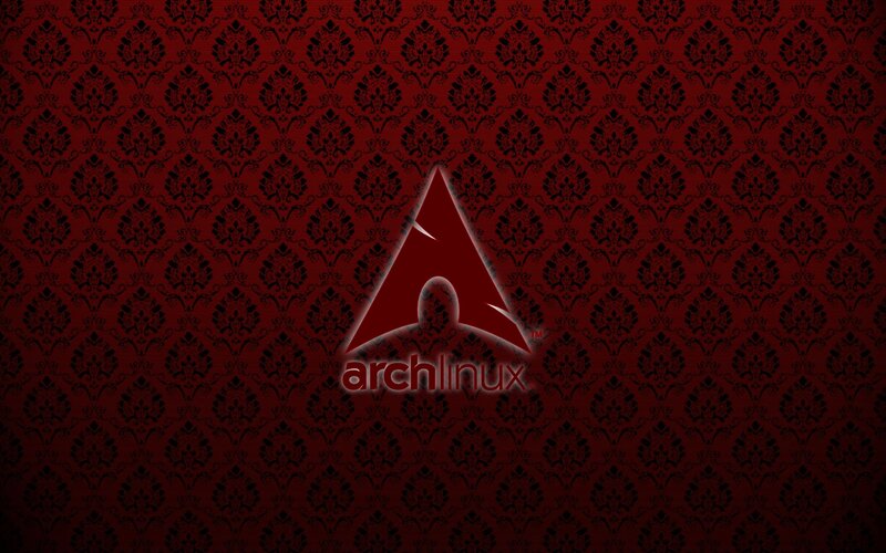 Arch Linux Logo — Red, Dark