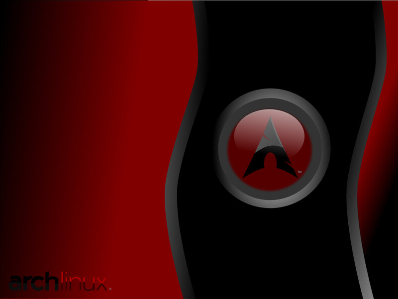 Arch Linux Logo — Red, Minimalist
