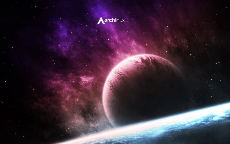 Arch Linux space wallpaper