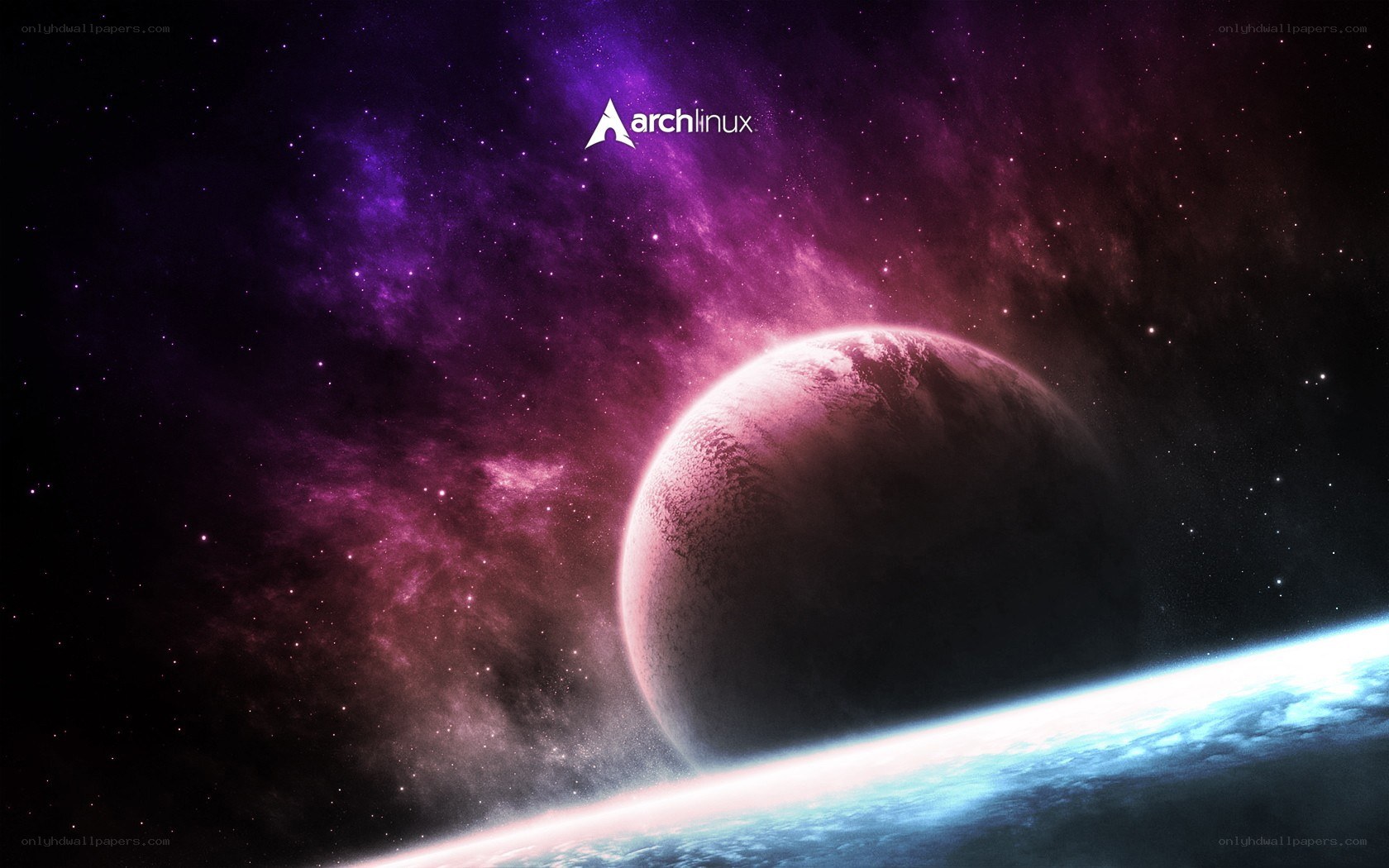 Arch Linux space wallpaper