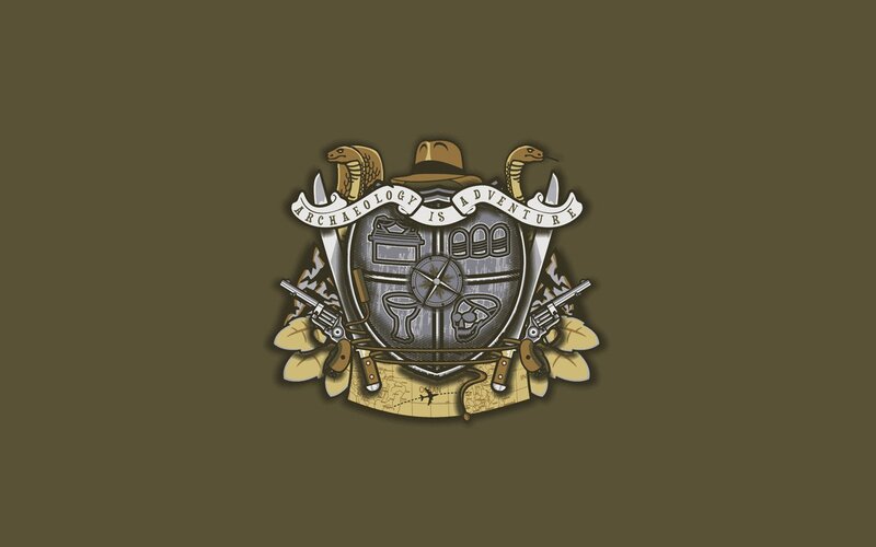 archaeology adventure emblem