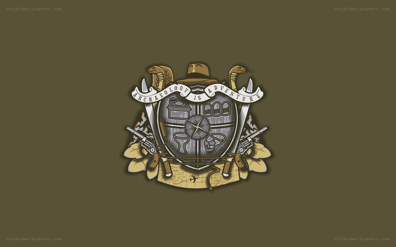 archaeology adventure emblem