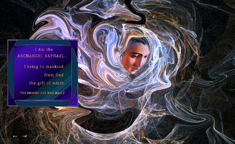 Archangel Raphael with mirth message