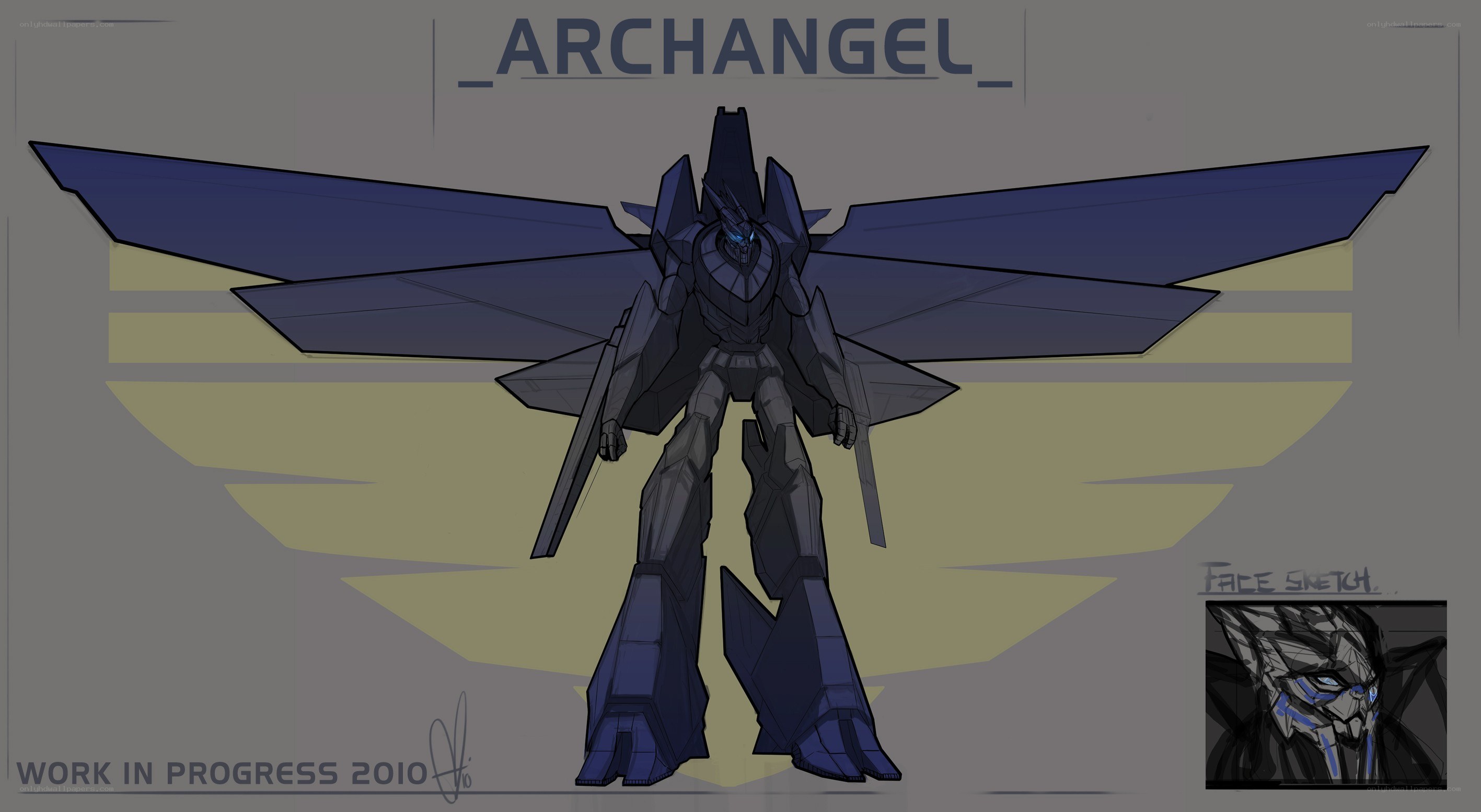 Archangel robot concept art