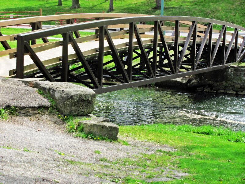 Arched Bridge over Stream
