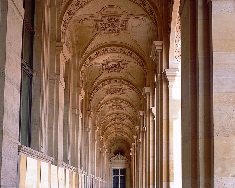 arched colonnade corridor