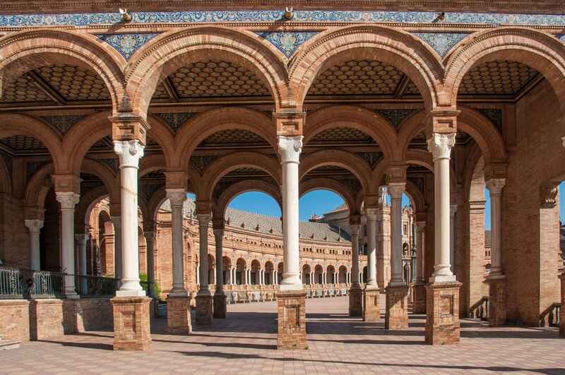 Arched Colonnade in Plaza