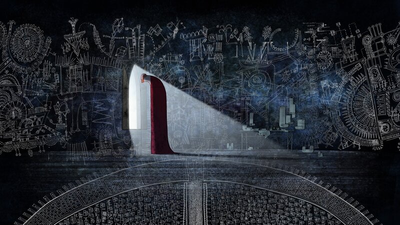 Arched Doorway with Light Beam