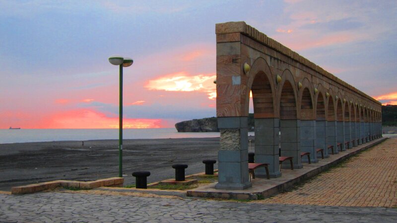 Arched Pier at Sunset
