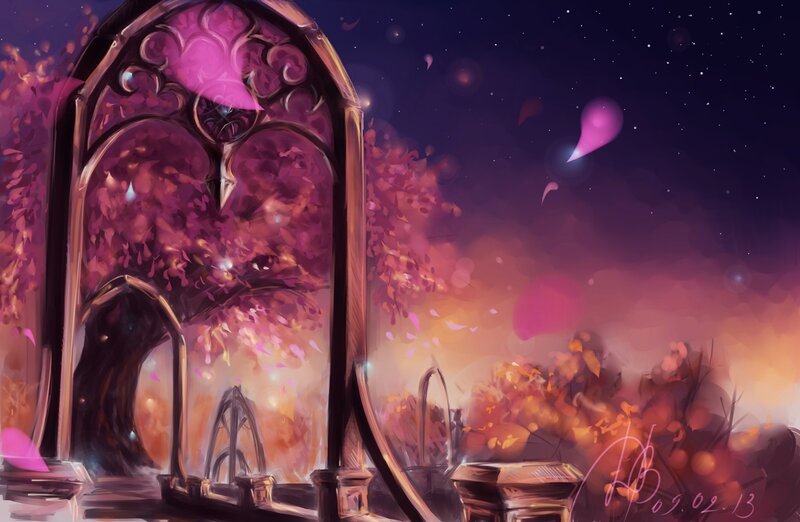 Arched Window with Flowers
