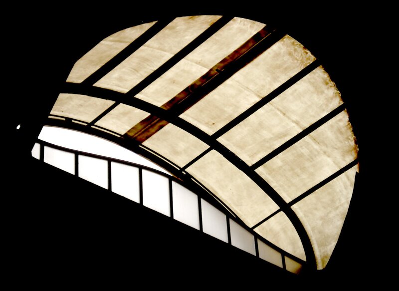 arched window with light