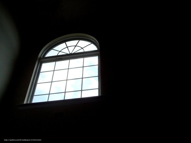 arched window with sky view