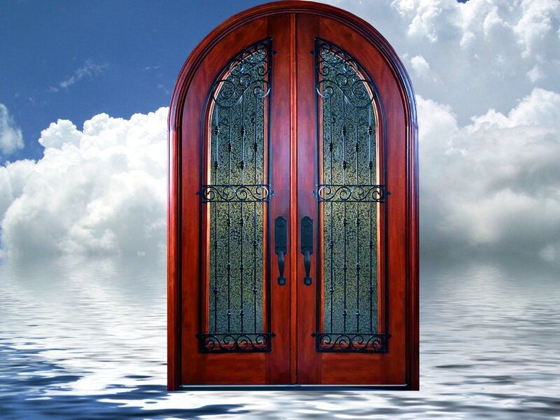 Arched Wooden Double Door