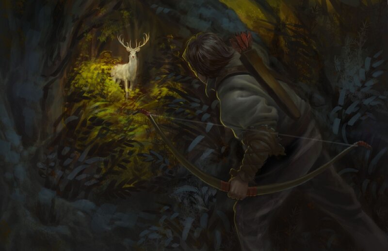 Archer Aiming at Deer