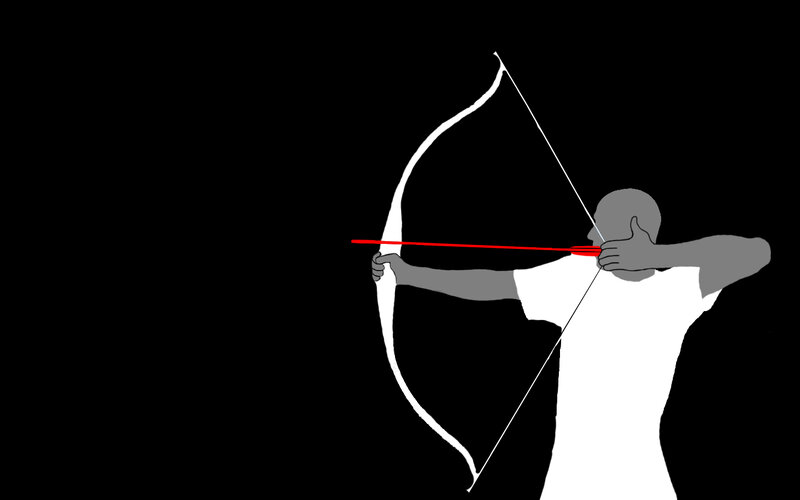 archer aiming bow