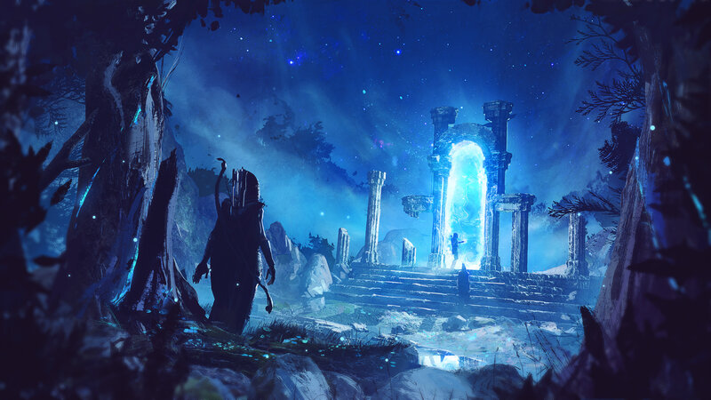 Archer Approaching Portal