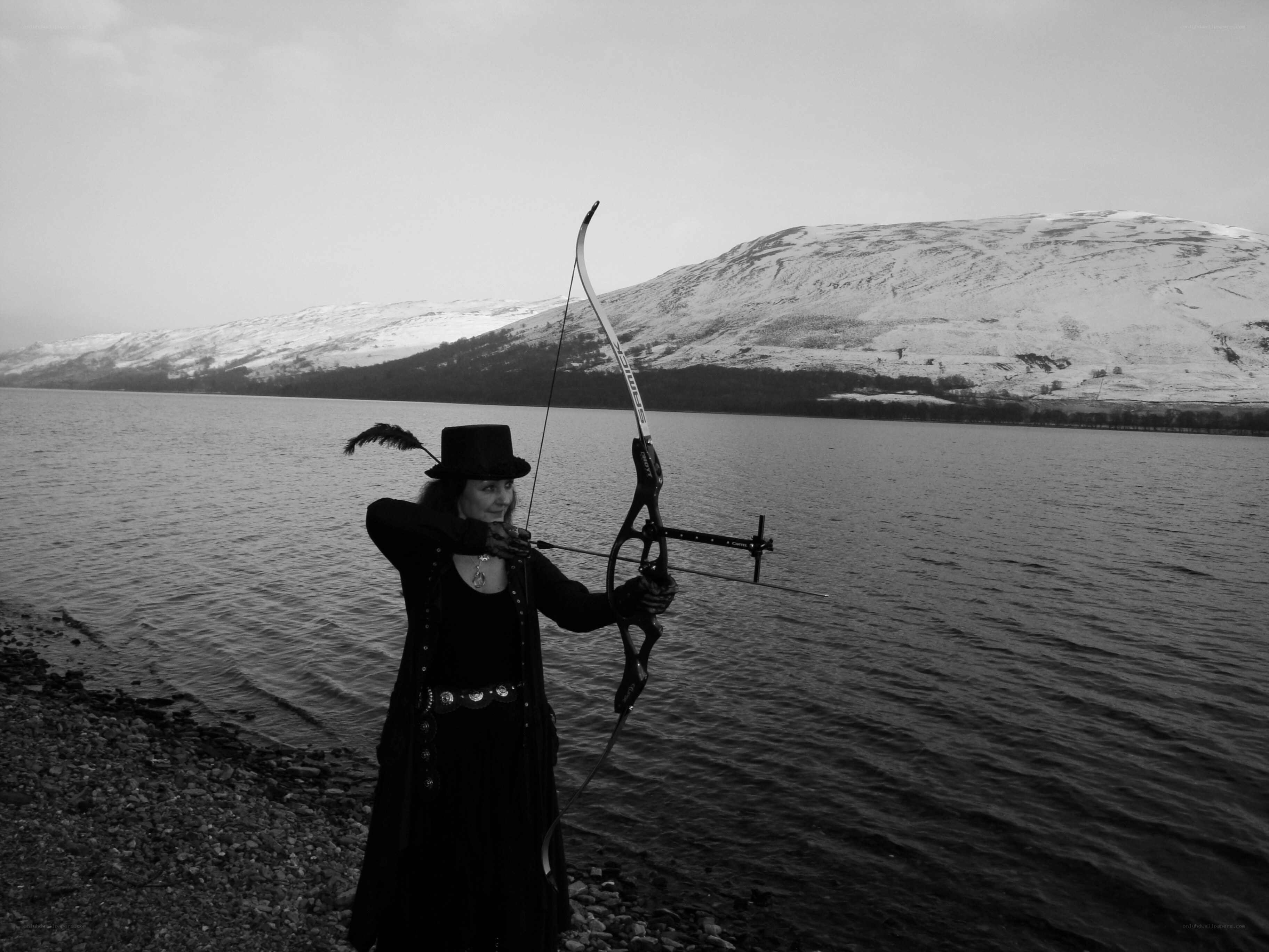 Archer by the lake