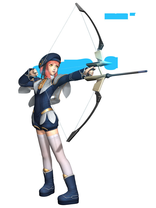 archer character in blue uniform