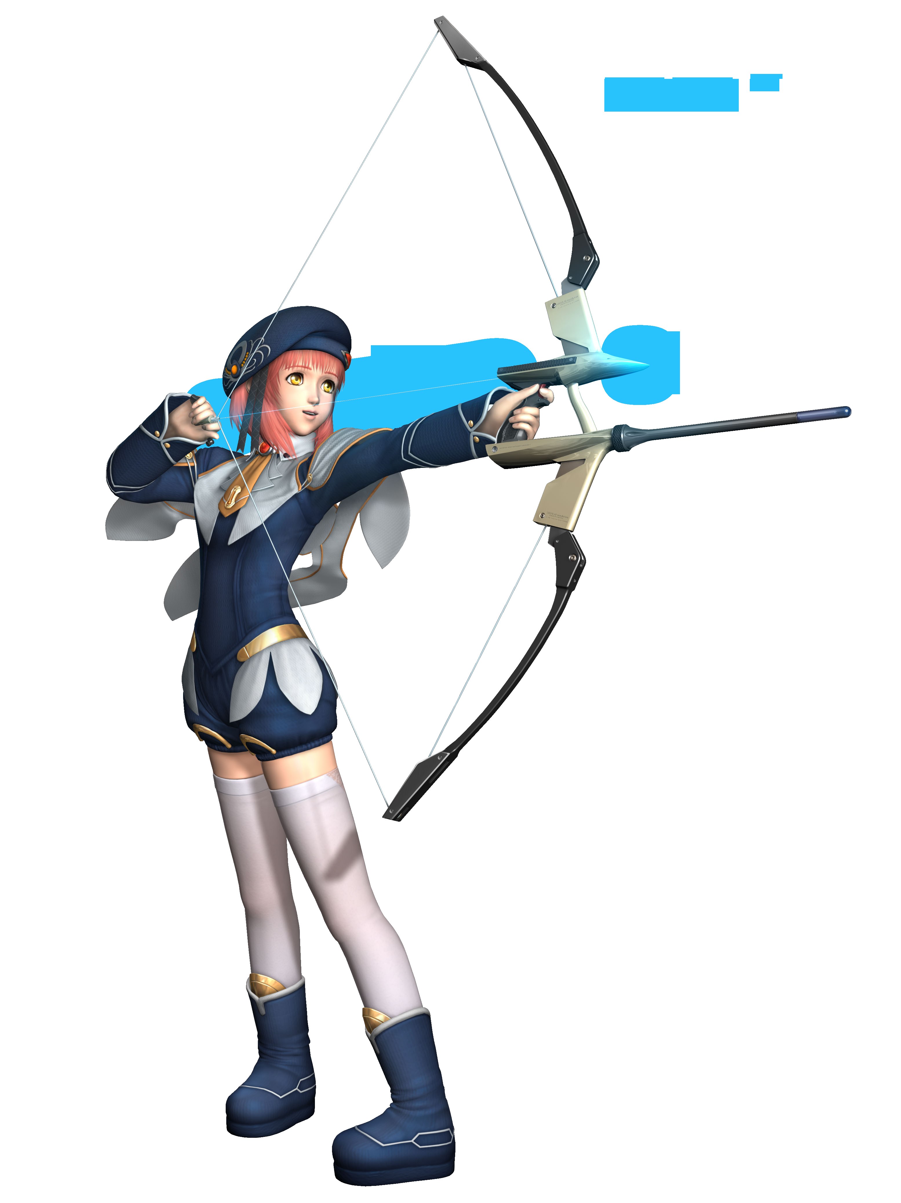 archer character in blue uniform