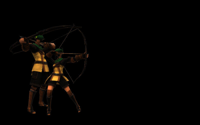 archer characters in yellow armor