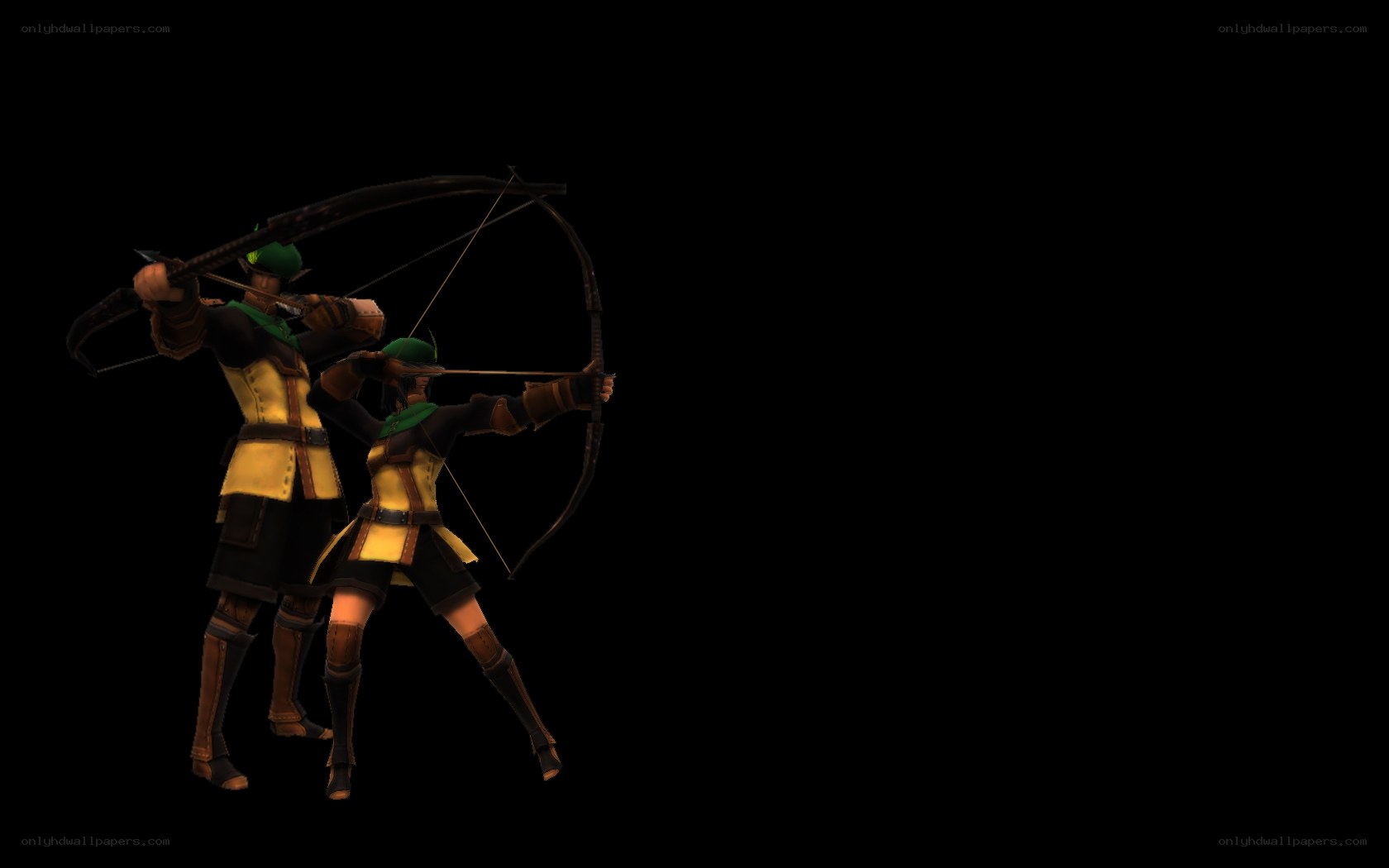 archer characters in yellow armor