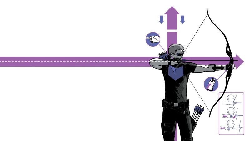 Archer Drawing Bow — Purple
