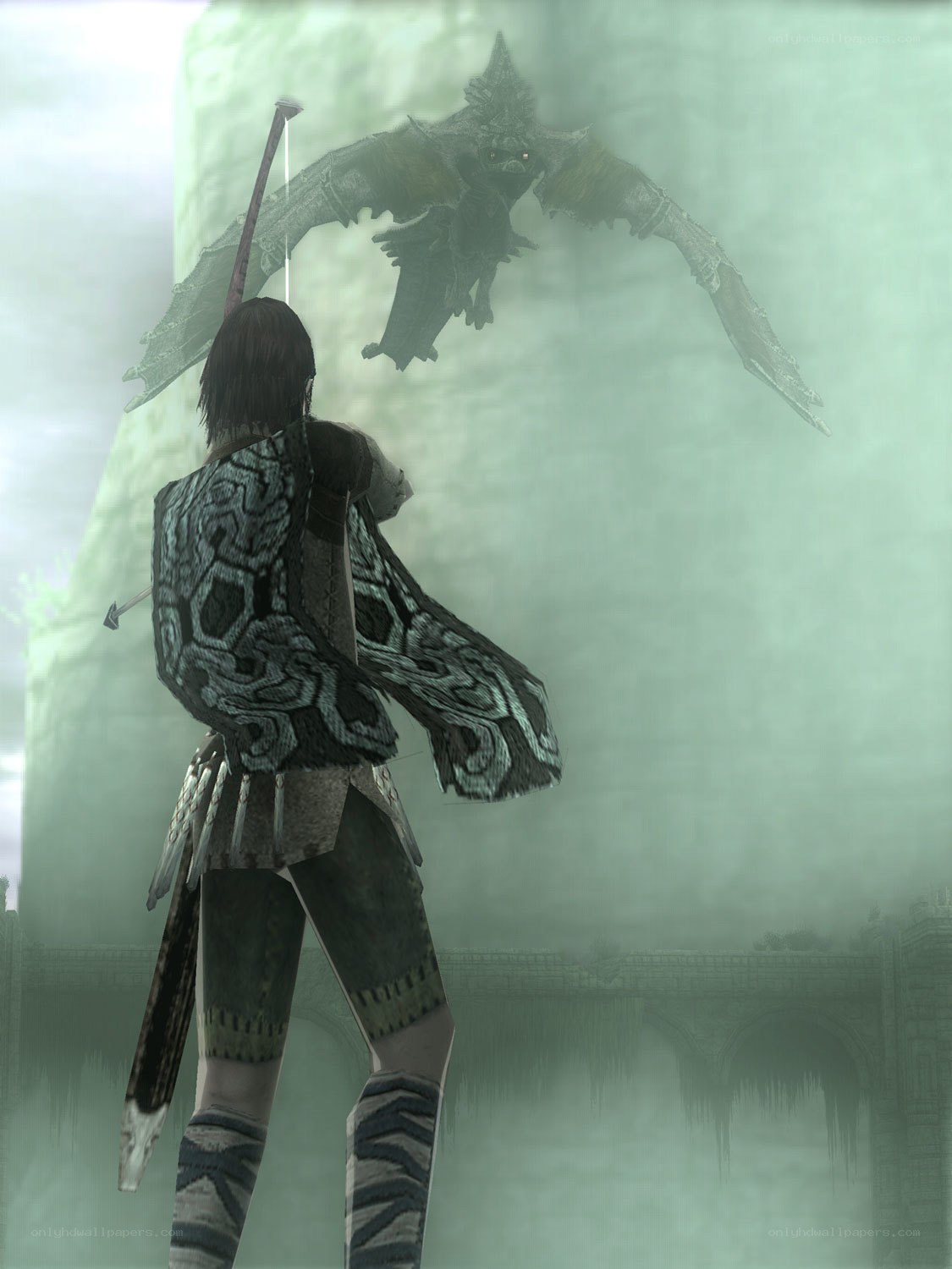 archer facing a dragon