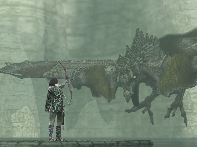 archer facing a dragon