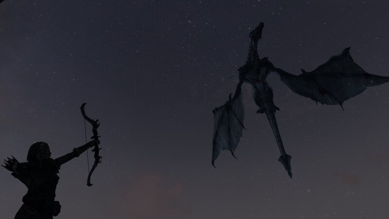 Archer Facing Dragon — Black