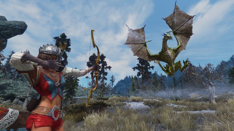 Archer Facing Dragon — Green
