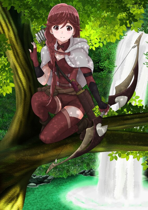 Archer Girl in Tree