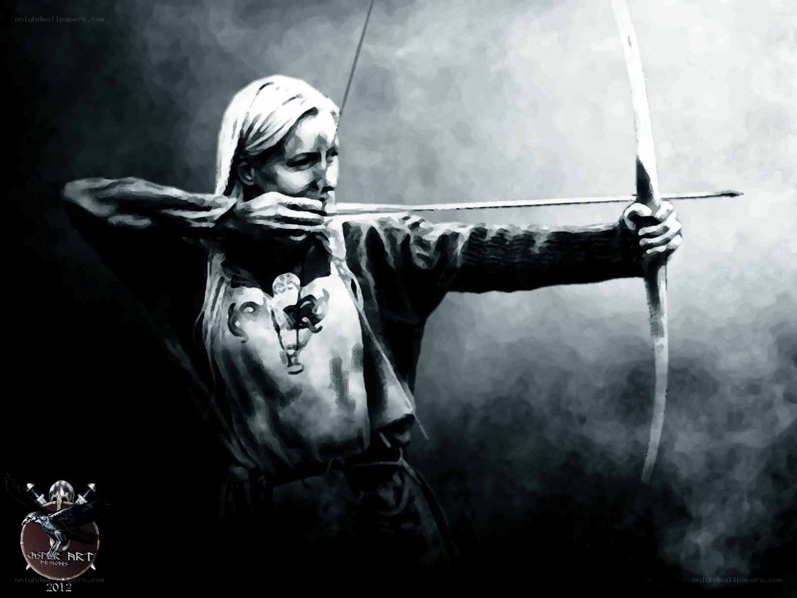 archer in black and white