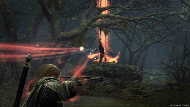 archer in dark forest
