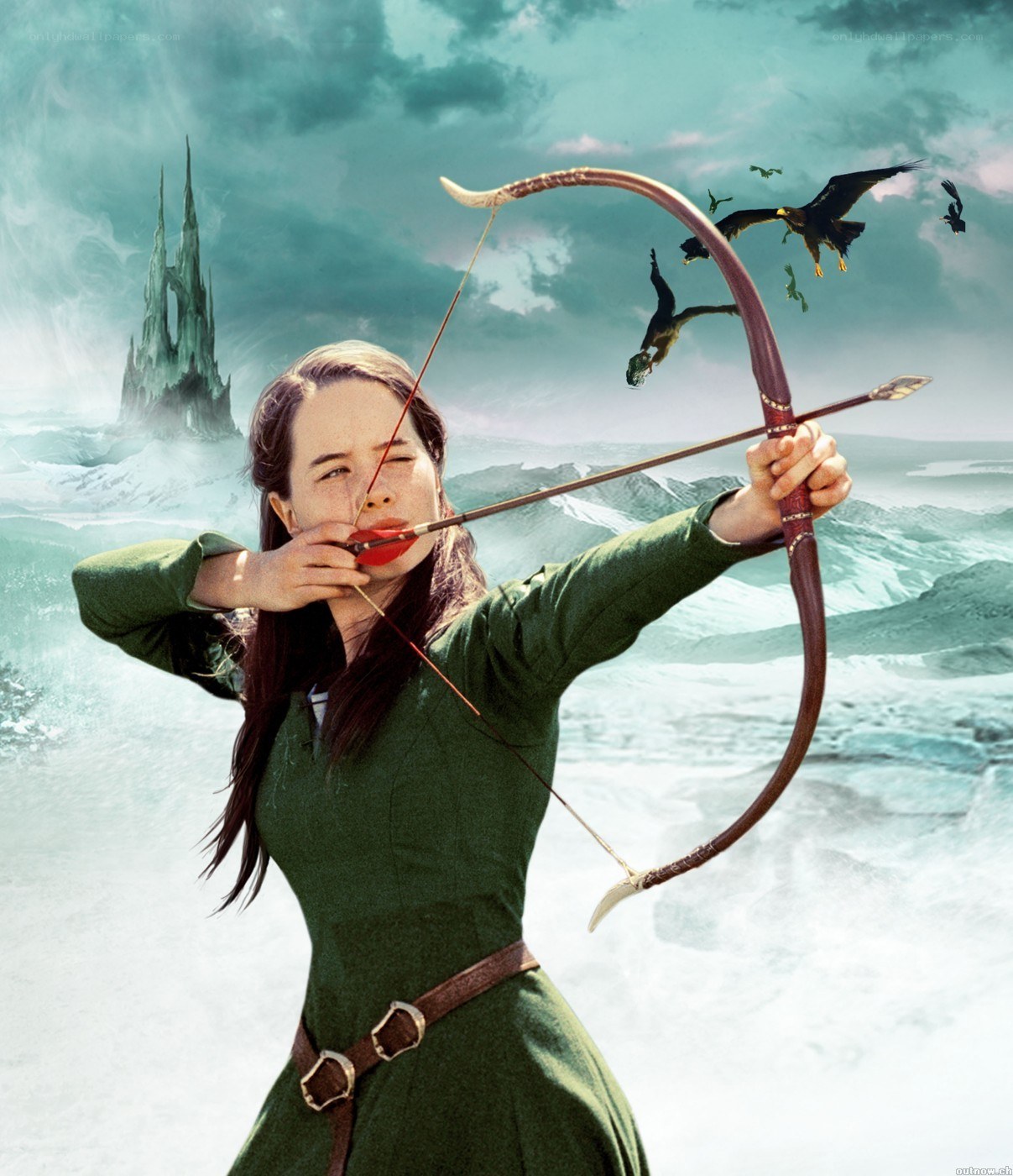 archer in fantasy landscape