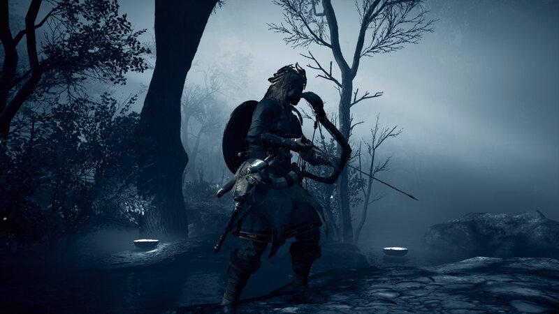Archer in Foggy Forest